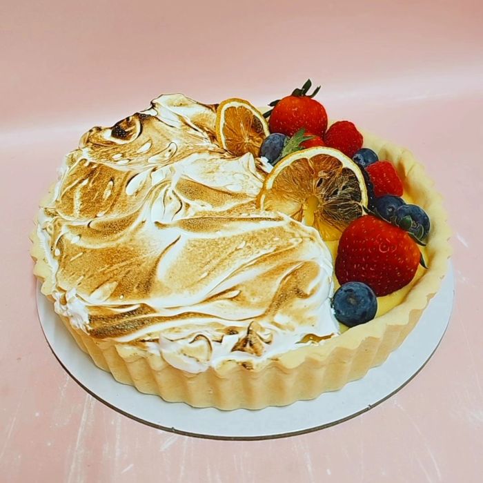 Lemon Berry Meringue Tart
